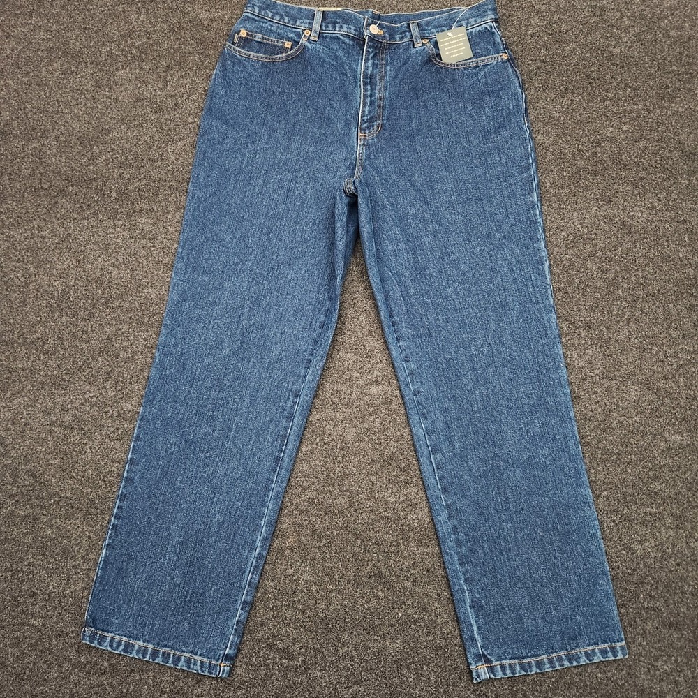 Vintage Ralph Lauren Jeans Womens 12 High Rise Straight Leg Jeans Mom 90s NEW